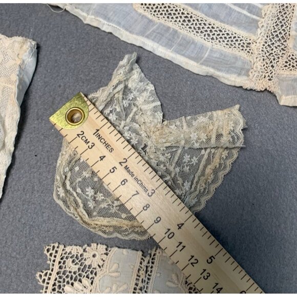Victorian-Era Antique Lace Garments Set - Bibs Yokes & Panels - Picture 12 of 16